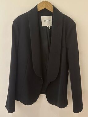 ba&sh Black Shawl-Collar Blazer Large